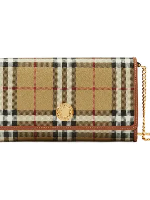 Burberry Polyester Cow Leather Wallet Beige