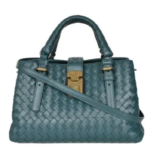 Product Bottega Veneta Dark Green Intrecciadto Leather Image