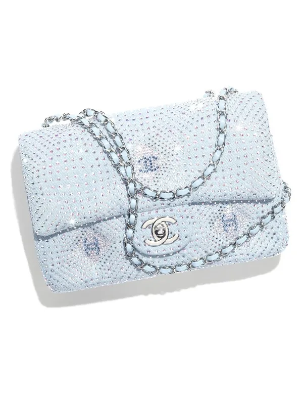 Product CHANEL Denim Fabric With Rhinestone Blue & Silver Image