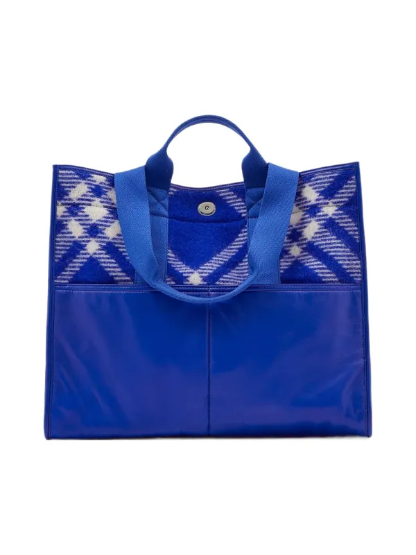 Product Burberry Wool Blend Polyamide Tote Bag Knight Blue Image
