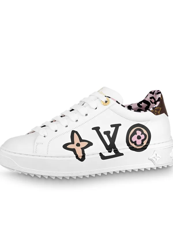 Product LOUIS VUITTON Time Out Sneakers 'White With Large Side Logo' Image