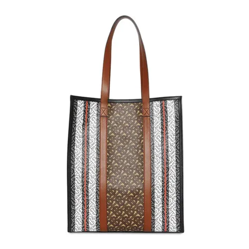 Product Burberry Monogram Stripe E-Canvas Tote Bag Image