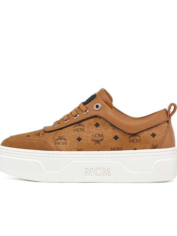 Product MCM Low Top Stylish Skateboarding Shoes Women's Brown Image