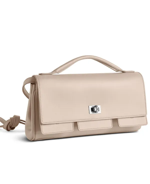 Product BALENCIAGA Bel Air Small Clutch On Strap in Almond Image