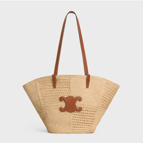 Product Celine Classic Panier Medium Couffin IN RAFFIA PATCHWORK AND CALFSKIN Image