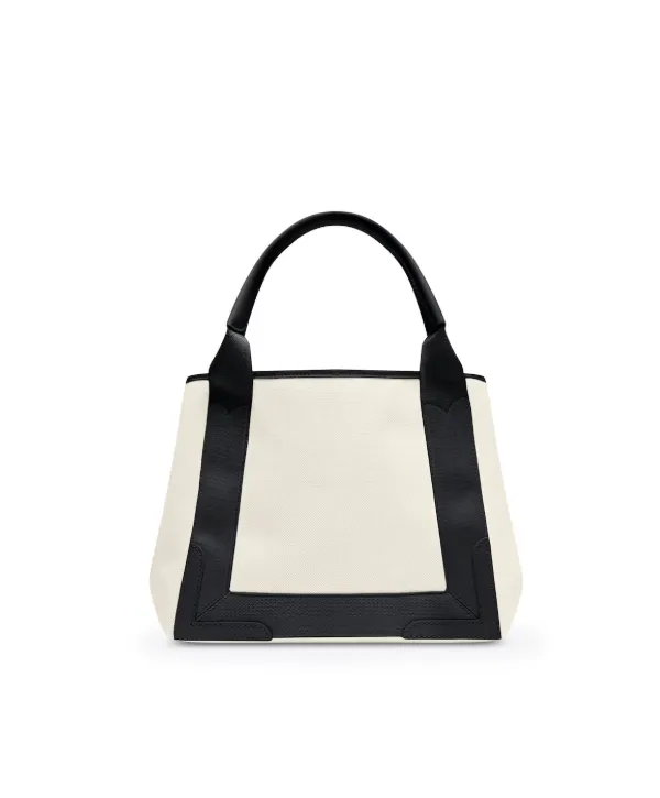 Product BALENCIAGA Navy Small Cabas in Beige Image