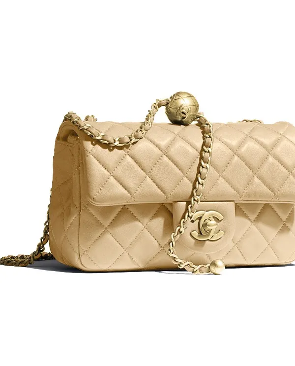 Product CHANEL Classic Flap CF Small Gold Ball Sheepskin Beige Image