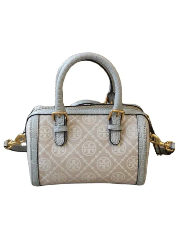 Product TORY BURCH T Monogram Leather Mist Gray Image