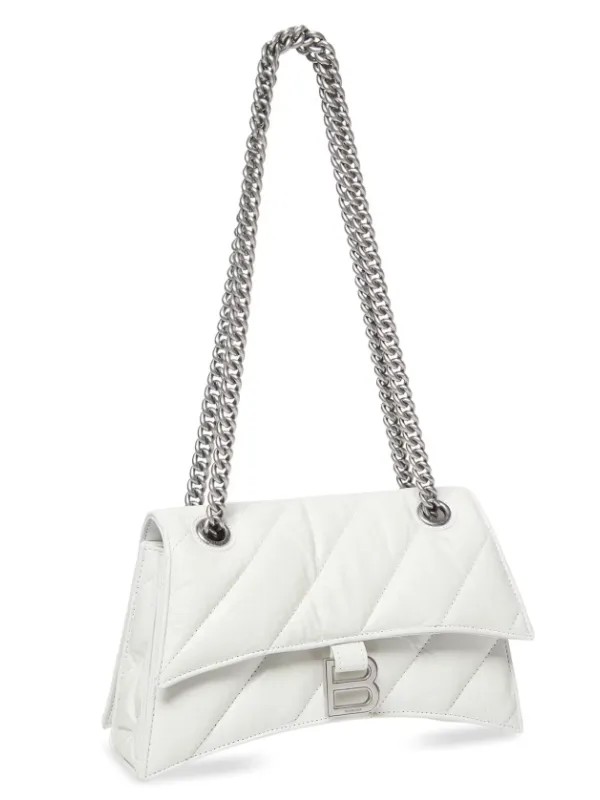 Product BALENCIAGA Crush Small Chain Bag Quilted in Optic White Image